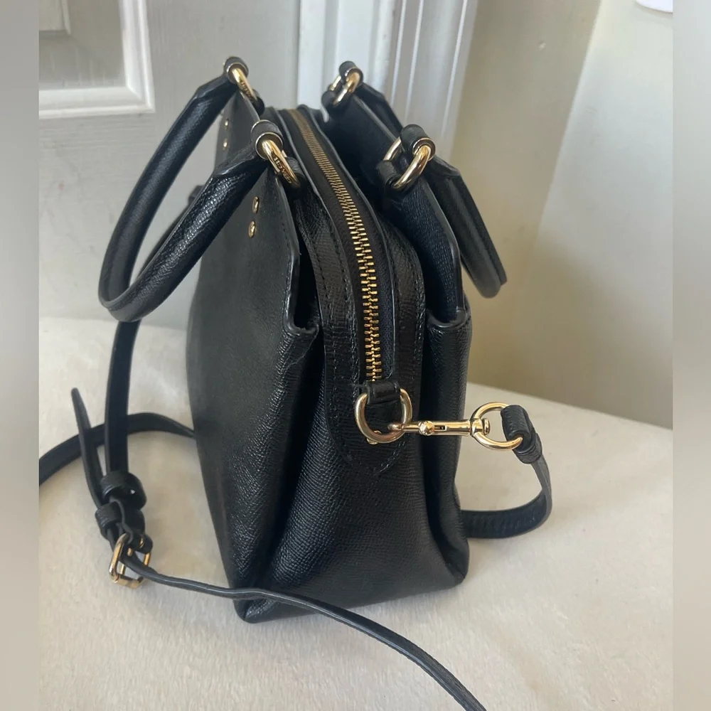 Coach Mini Lillie Carryall Black Satchel Bag EUC - Picture 4 of 13